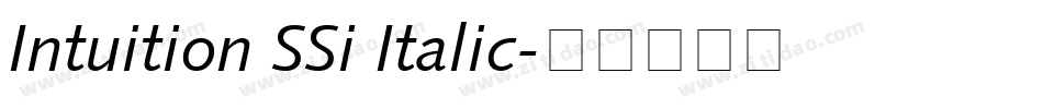 Intuition SSi Italic字体转换